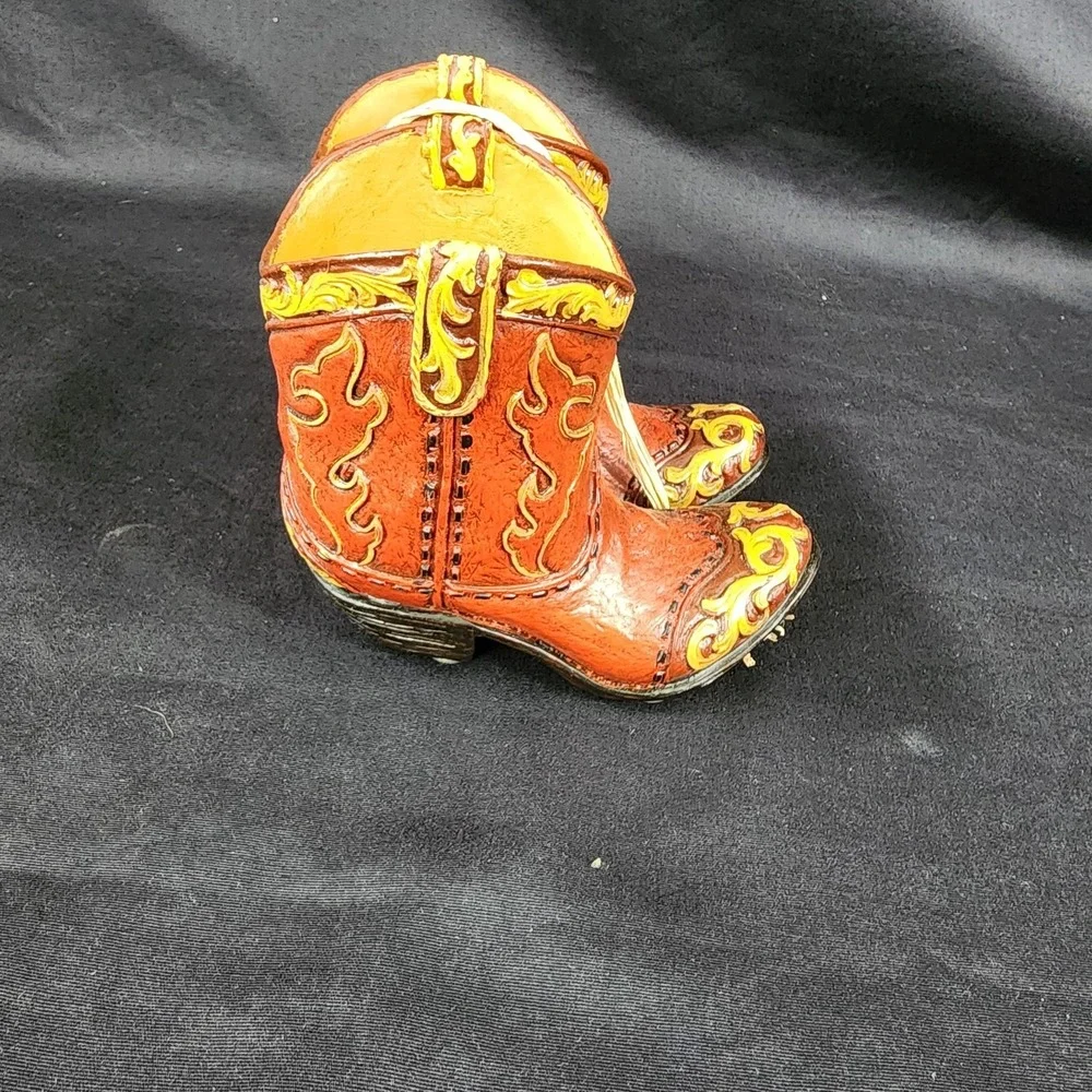 Red Boots Resin Figurine Candle‎ Holder